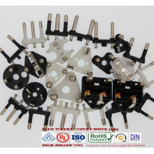 16A schuko vde plug Insert rohs chemin atteindre creux solide VDE PLUG INSERT 16A SOLIDES CREUX PINS BLANC COULEUR